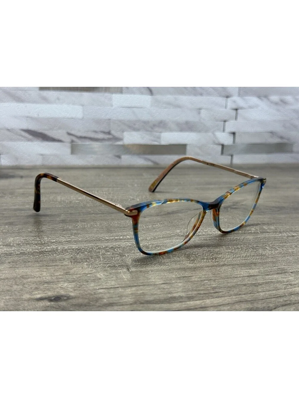 Ted Baker Eyeglasses Frames Rose Gold Blue Tortoise Cat Eye TFW002 51[]16-135